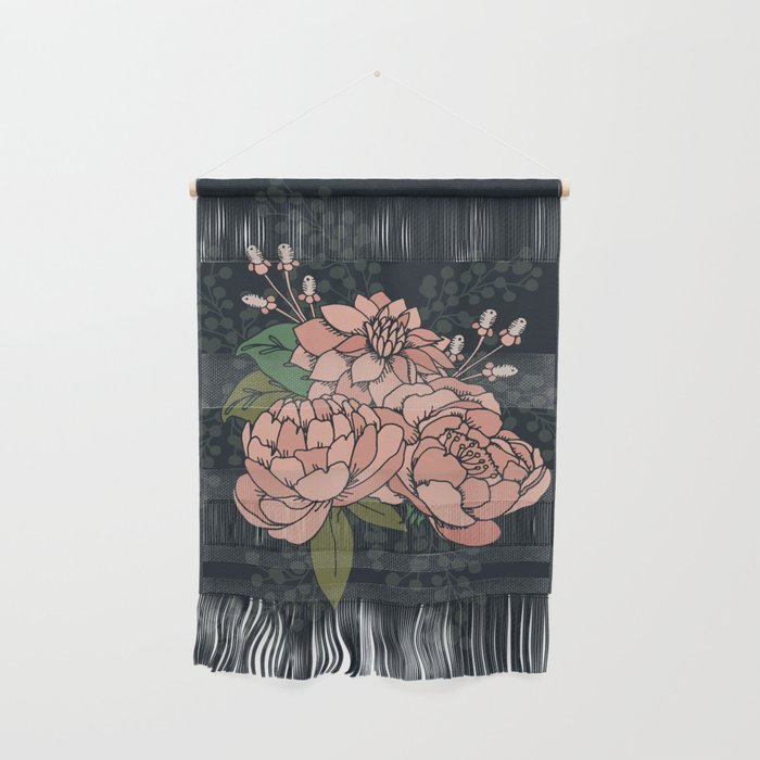 Moody Florals - Coral Wall Hanging