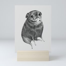 Sweet Black Pug Mini Art Print