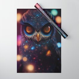 Cosmic space owl Wrapping Paper