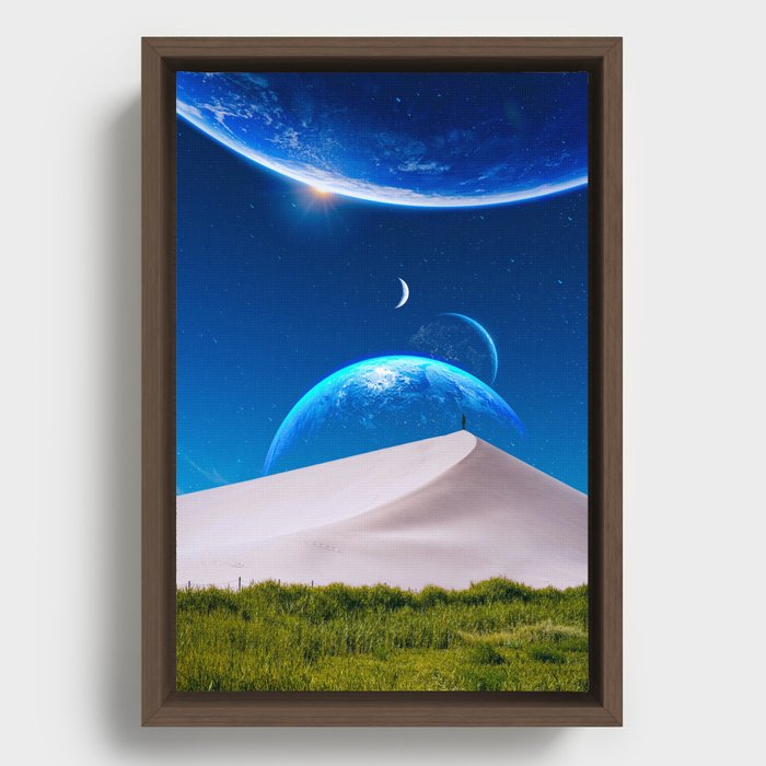 Deserted Land Framed Canvas