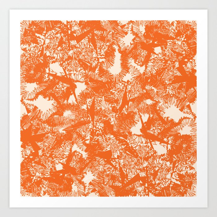 Minimal Shapes Peach Orange Skintones Abstract Pattern Digital Art Print Art Print Art Print By Andwomandesign