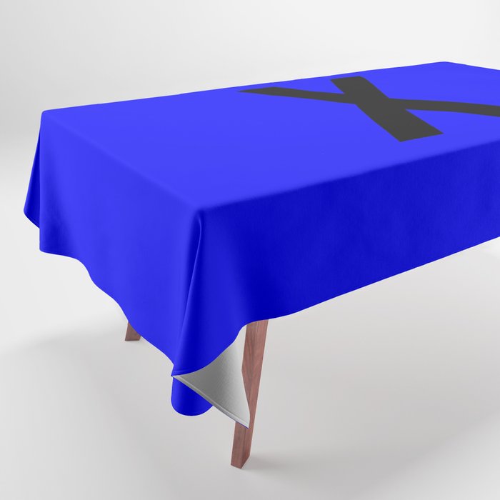 LETTER x (BLACK-BLUE) Tablecloth