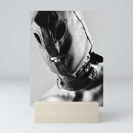 Male man with a bdsm mask Mini Art Print