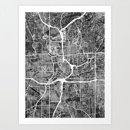 Atlanta Georgia City Map Art Print