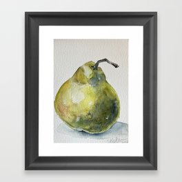 Watercolor pear Framed Art Print