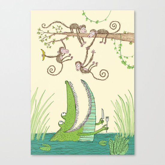 'Dinner time!' Canvas Print