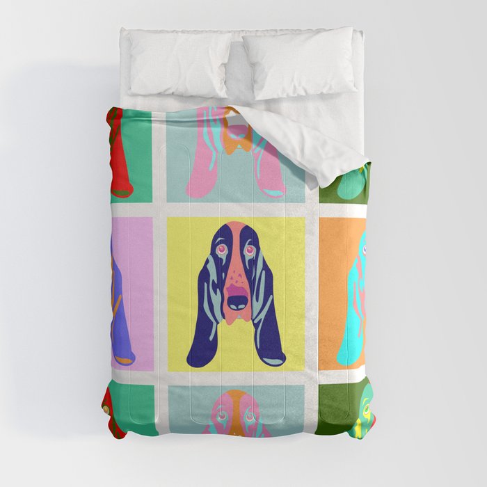 Basset Hound Dog Pop Art Comforter