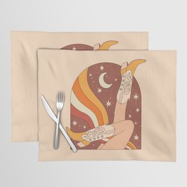 Neutral 70s Western Boots Placemat