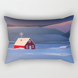 Red House Rectangular Pillow
