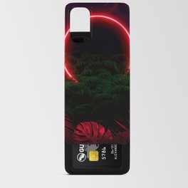 Neon landscape: Red Circle & tropic Android Card Case