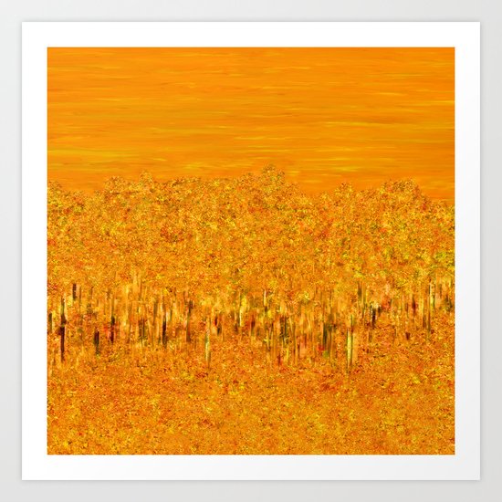 Tigers in Fields of Marigold Art Print