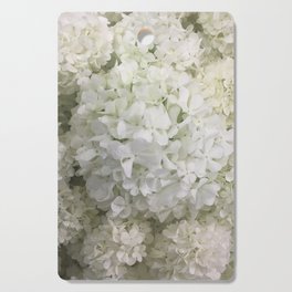 White Hydrangea Cutting Board