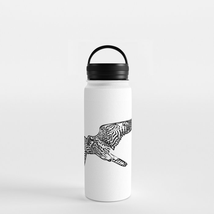 Vintage Hawk In Flight Water Bottle