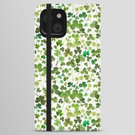 Shamrock and Clover Field iPhone Wallet Case