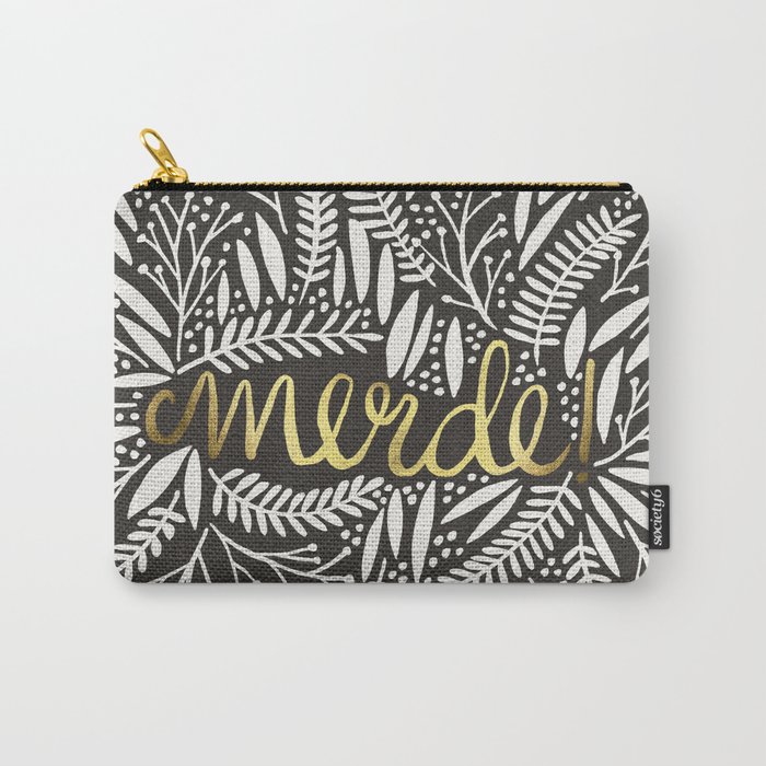Pardon My French – Gold on Black Carry-All Pouch