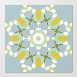 Modern Star Flower Pattern Artwork 09 Color 02 Canvas Print