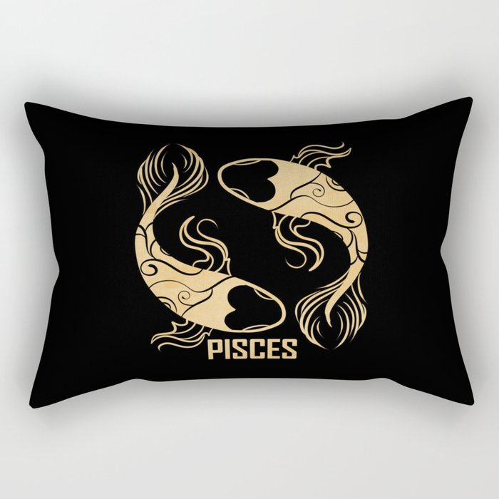 Pisces Symbol Birthday Zodiac Pisces Rectangular Pillow