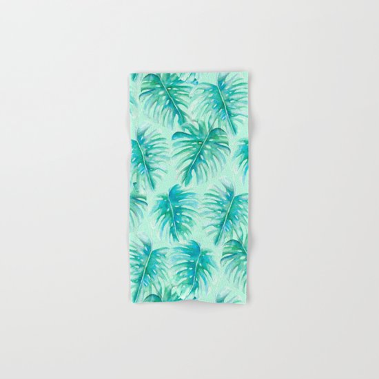 Paradise Palms Mint Hand & Bath Towel