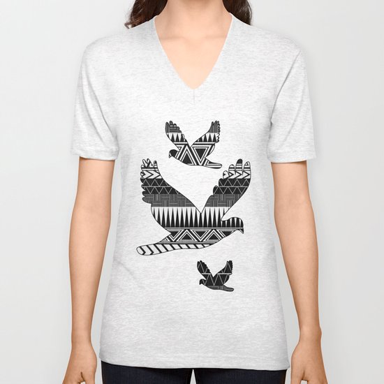 Tribal Monochrome. Unisex V-Neck