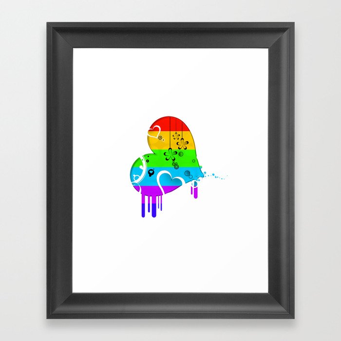 Rainbow Love Framed Art Print