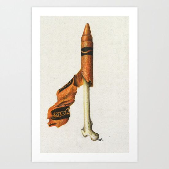 To The Core: Orange Art Print