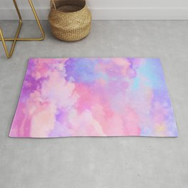 DREAMER Aesthetic Pink Clouds Area & Throw Rug
