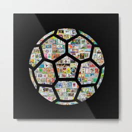 Dark Philately Soccer Ball Metal Print | Championsleague, Mls, Footballart, Mundial, Futebolarte, Football, Philately, Worldcup, Soccerart, Ronaldo 