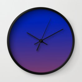 LAPIS BLUE & AMETHYST PURPLE color Ombre pattern  Wall Clock