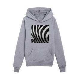 Real Zebra Print Kids Pullover Hoodies