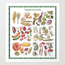 Vegetable Encyclopedia Art Print