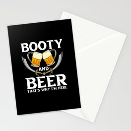 Booty And Beer Stationery Card