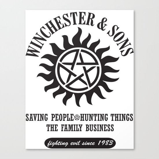 SUPERNATURAL WINCHESTER AND SONS Canvas Print
