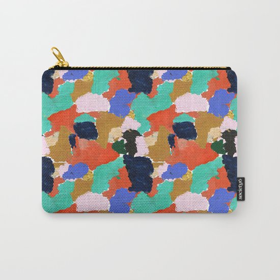 Kara - paint palette abstract minimal modern art bright colorful boho urban painting college dorm Carry-All Pouch