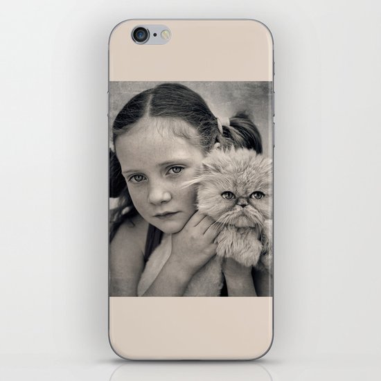 A Girl and her Cat iPhone & iPod Skin