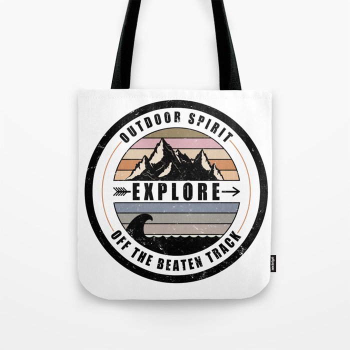 Outdoor Spirit - Retro Adventure Explorer Tote Bag