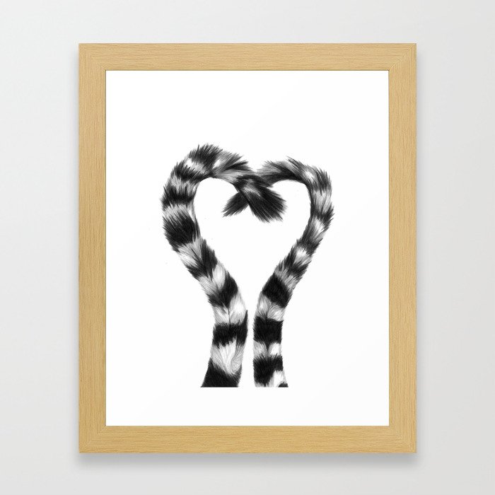 Lemur Love  Framed Art Print