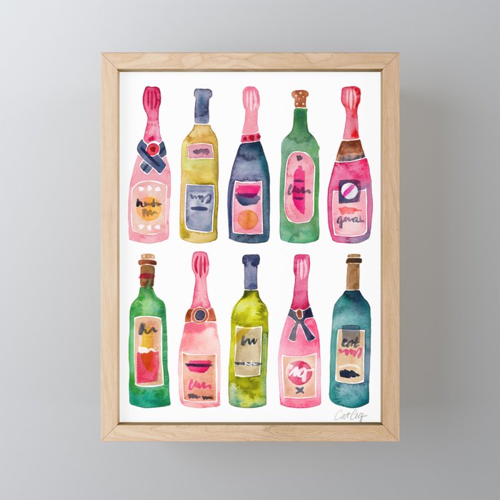 Champagne Collection Framed Mini Art Print