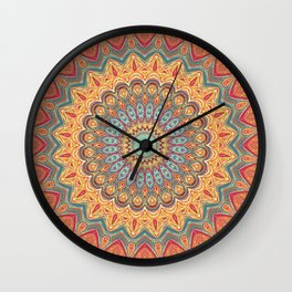 Jewel Mandala - Mandala Art Wall Clock
