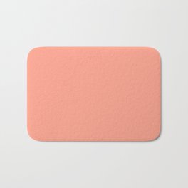 From The Crayon Box Vivid Tangerine - Pastel Orange - Peach Solid Color Accent Shade Hue / All One Bath Mat