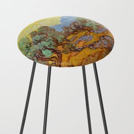 Vincent van Gogh "Olive Trees with Yellow Sky and Sun" Counter Stool