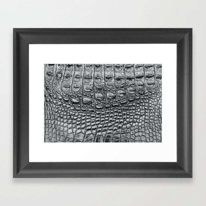 Alligator leather texture Framed Art Print