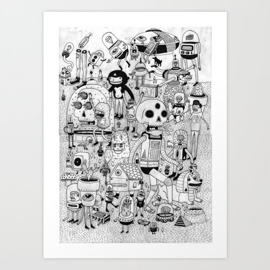US AND THEM Art Print