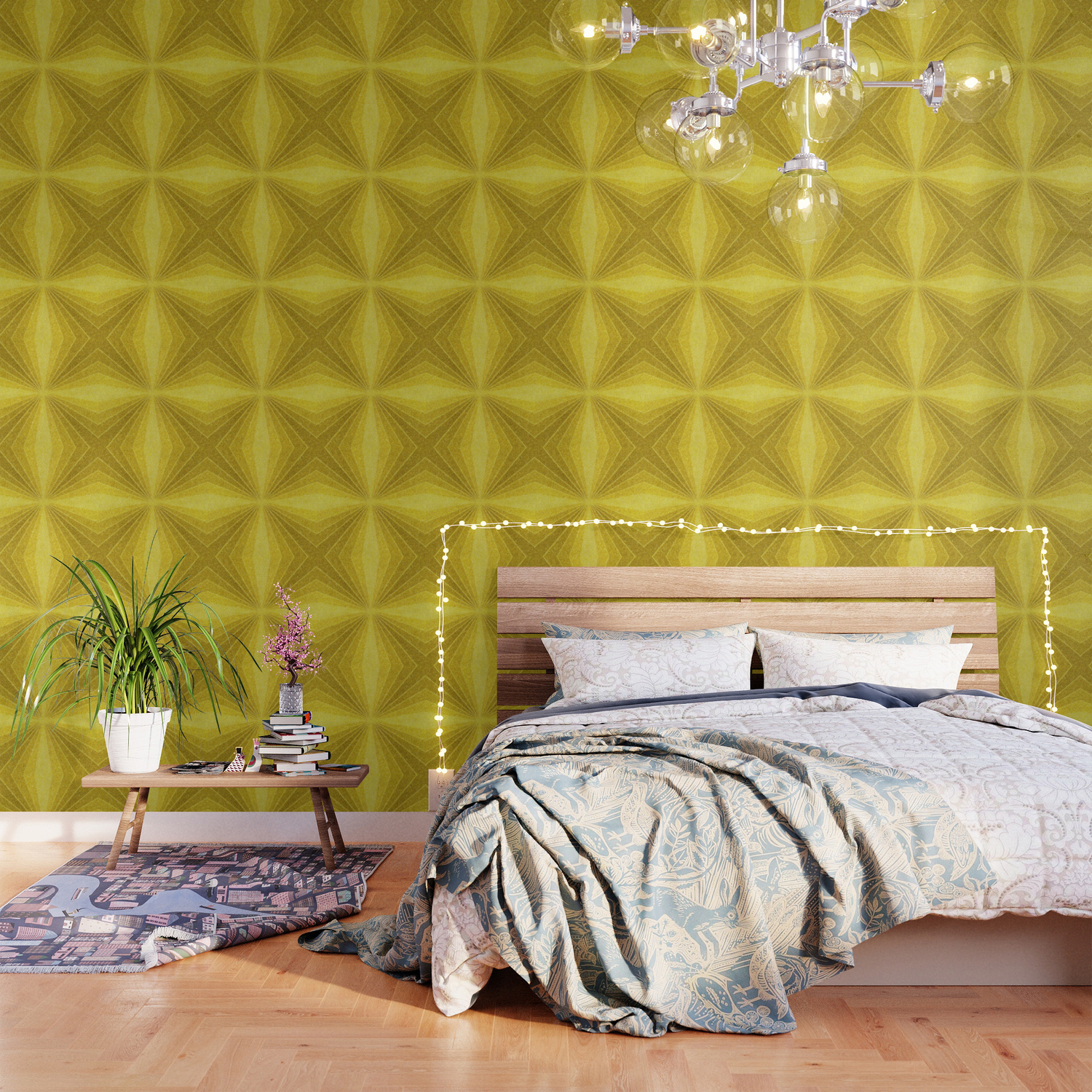Gold Geometry Abstract Glitter Sun Rays Geometric Shapes