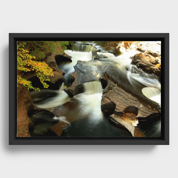 Fall from the Bridge Framed Canvas
