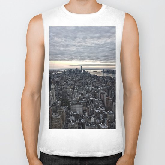 New York skyline x Biker Tank