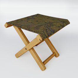 Alphonse mucha - flowers textile,01 Folding Stool