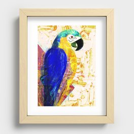 Colorful Macaw Painting Recessed Framed Print