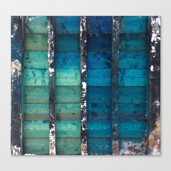 cold wooden palette Canvas Print