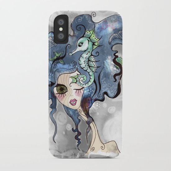 the deep girl-1 iPhone Case