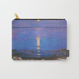 A Summer Night at the Beach Twilight Sunset landscape coastal painting by Edvard Munch Carry-All Pouch